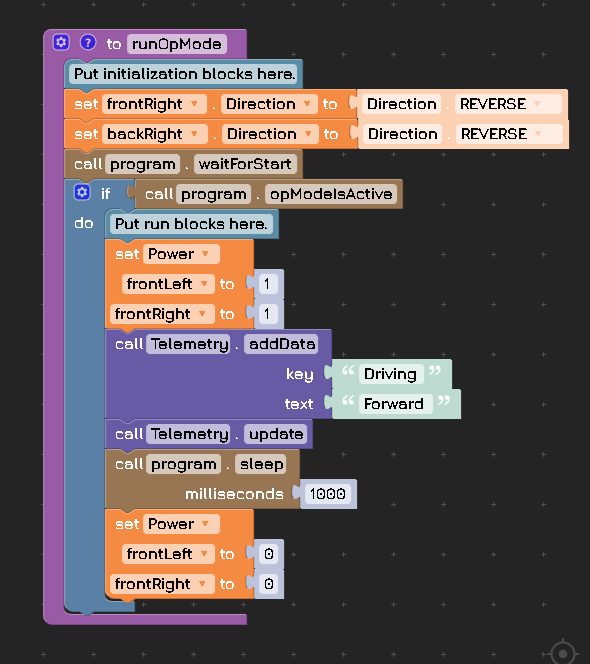 default auton program VRS FTC Power Play