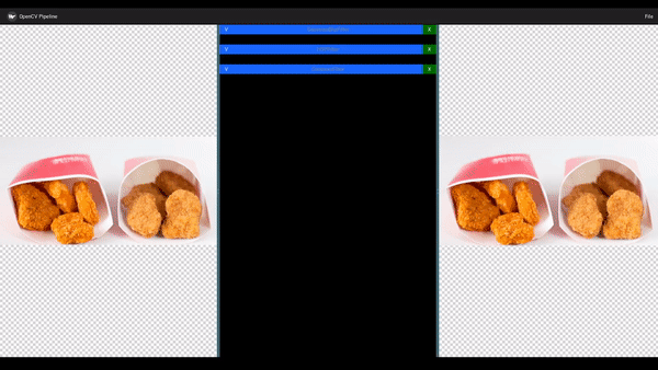 playing with filters in open-cv pipeline simulation tools gif